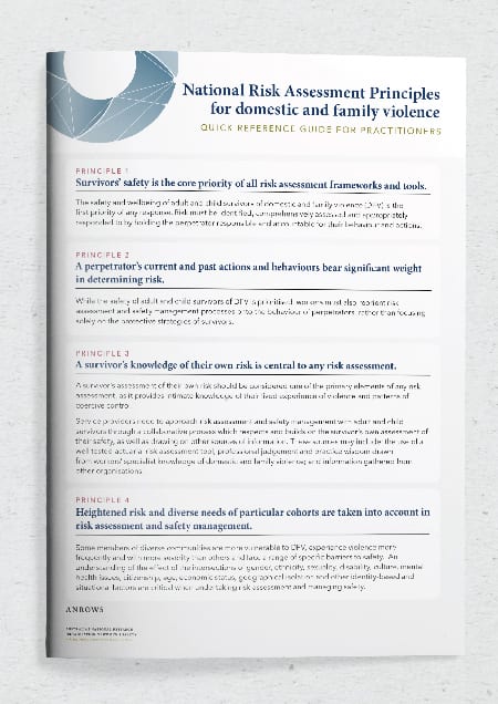 National Risk Assessment Principles for domestic and family violence ...